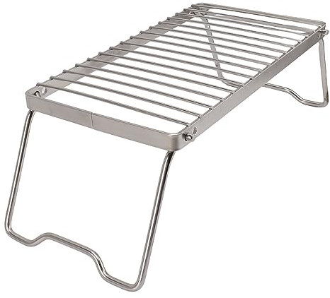 Folding Campfire Grill, Portable Camping Grill Grate, 304 Stainless Steel Firepit Grill Grate for Compact Storage, BBQ Grill for RV Camping, Hunting Trip, Bushcraft, Picnics