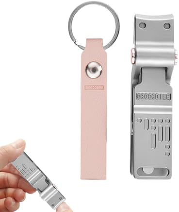 Cortaúñas para uñas gruesas, Cortaúñas de mandíbula ancha - Cortaúñas resistentes con receptor para personas mayores,Ningunas podadoras ergonómicas profesionales de la uña del pie del acero inoxidable