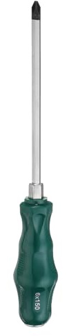 sourcing map PH2 Phillips Screwdriver #2 9.8 Magnetic Demolition Screwdrivers 5.9 CR-V with Ergonomic Handle for DIY Repairing, Green