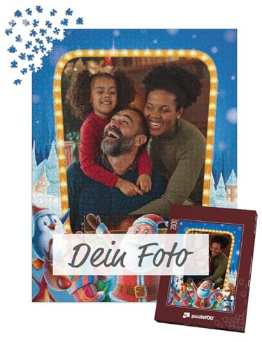 Fotopuzzle 2000 Teile - Puzzle selbst gestalten - Design Weihnachten Santa Party - puzzleYOU Puzzle personalisiert mit eigenem Bild erstellen - Hochformat