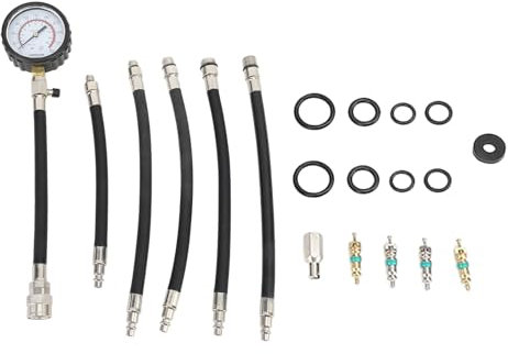 Misuratore di Compressione del Cilindro del Motore a Benzina Kit Tester di Compressione del Cilindro del Motore a Benzina da 0 a 300 Psi Strumento Versatile Ad Alta Precisione