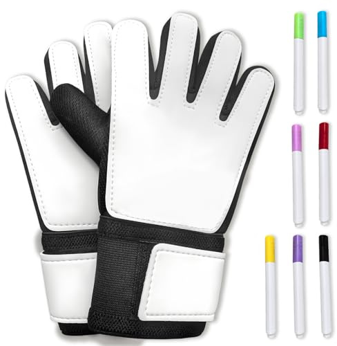 Jalunth Torwarthandschuhe Kinder Selbst Gestalten Torwart Fussballhandschuhe Fußball Handschuhe Zaubertafel Schreibtafel 4 5 6 7 8 9 10 11 12 Jahre Jungs Mädchen Ostergeschenke mit 7 Bunten Stiften