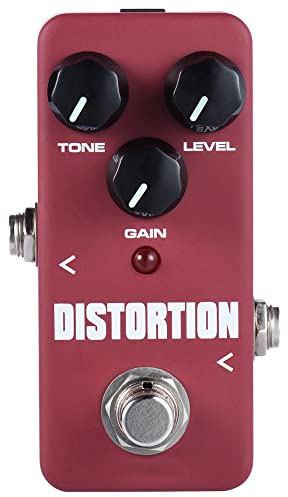 Guitar Effect Pedal Classic Distortion Tone, 2 Bühnendesign -Effekte, Echte Bypass -Mini und Tragbare Effekte Pedale für E -Gitarren -Aluminium -Legierungsschalen -E -Gitarren