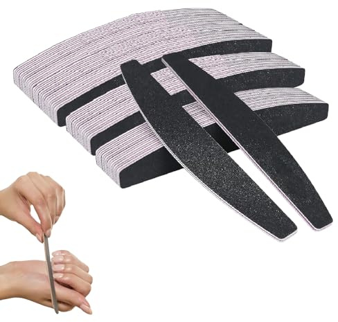 40 stycken nagelfilar för gelnaglar, professionella nagelfilar set nagelfil 100/180 nagelfil set nagelpilar för gelnaglar naturliga naglar, för naglar dubbelsidig frisörsalong husdjur