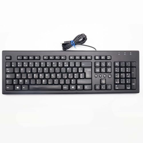 SIMPLETEK - Tastiera Cablata Layout Francese AZERTY | USB-A 2.0 Plug & Play, Tastierino Numerico, per Ufficio e Casa (Ricondizionato)
