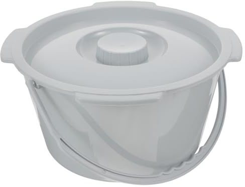 SECFOU Pot de Chambre Portable avec Couvercle Bassin pour Personnes Âgées et Adultes Urinoir Épais Facile à Nettoyer et Transportable pour Chambre