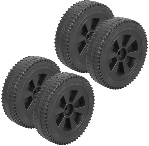 NUOBESTY 4pcs 6-Inch Black Swivel Caster Wheels for BBQ Grill Cart Replacement, Sturdy Roller Set for Gas Barbecue Stove, Outdoor Entertaining Grill Wheels