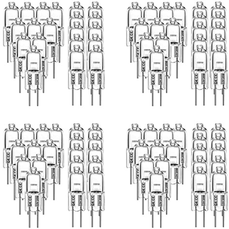 ISTOVO 80 G4 Halogenlampor, 20W 12V Halogenlampor 2-Stifts Klar, för Spisbelysning, Signallampor, SpåR