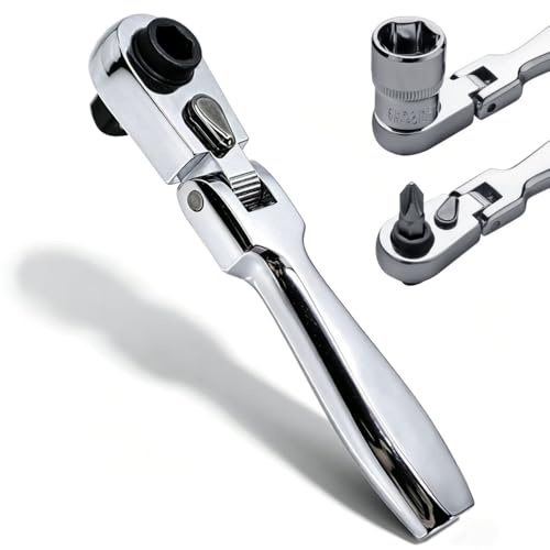GYSRXS Mini Carraca de 1/4 Pulgada Llave de Trinquete Compacta 72 Dientes Llave Hexagonal Carraca Miniatura para Reparación de Automóviles y el Montaje de Muebles