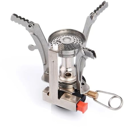 hornillo gas portatil 3000w camping con encendido piezo | Ultraligero y plegable. Ideal para senderismo, trekking. Cocina eficiente, llama precisa. Perfecto para exteriores.