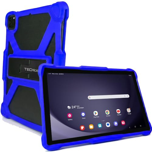 Universal Tablet Case 10 Inch - Rugged Adjustable Bumper Cover with Stand for 9.7-11 Tablets, Shockproof Protective Case Compatible with Lenovo, Xiaomi Redmi Pad, Honor, Android Tablets (Blue)