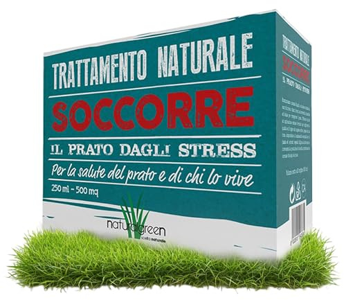 B4Green Soccorre (500m²) – Rinverdente Prato Estate, Biostimolante per Piante Naturale Liquido contro Ingiallimento e Stress da Caldo per Prato Verde e Resistente 250ml