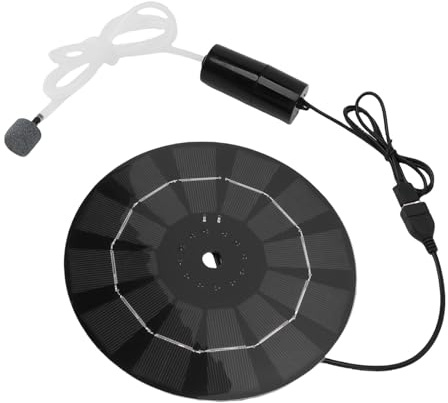 VELATEMOR Oxigenador Solar para Estanque, Aireador Eficiente de 10 W para Piscina y Acuario Al Aire Libre con Compatibilidad USB