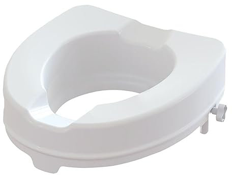 CURA FARMA Cura Active - Rialzo WC per Anziani e Disabili di 10H cm, Sollevatore Universale con Manopole di Blocco - Alzawater per Anziani, Protesi Anca e Mobilità Ridotta, Pratico ed Ergonomico