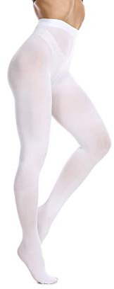 Frola Collant opaque pour femme, en microfibre douce 80 deniers, Blanc., S-M