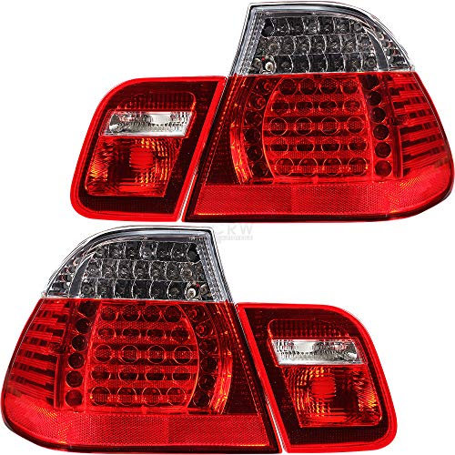 Rückleuchten Set 4-Teilig 3er E46 Limousine Bj. 01-05 rot weiß chrom