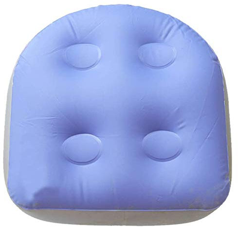 YMLOVE 1 asiento elevador de spa y bañera de hidromasaje, cojín de masaje de bañera inflable, alfombrilla de masaje de relajación con ventosas, almohadilla de spa de apoyo de espalda suave para