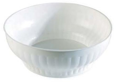 nextradeitalia 5PZ INSALATIERA COSTOLATA IN PLASTICA BIANCA - ? cm.26