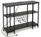 GiantexUK Wine Bar Cabinet, 3-Tier Liquor Bar Table with 15 Bottles Wine Rack, Glass Holder, Charging Station & Adjustable Foot Pads, Metal Frame Storage Sideboard for Kitchen Dining Room (Grey)