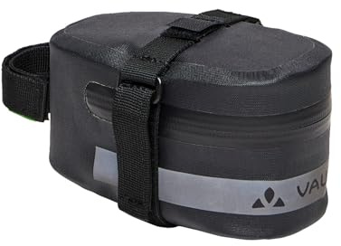 VAUDE Satteltasche Tool Proof M, wasserdicht mit 0,9 l Volumen, praktische Klettbefestigung, mit Reflexlogo, black, Einheitsgröße