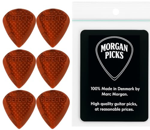Morgan Picks Defecto Plectrum - Signature Guitar Pick with Improved Grip - Guitar Picks in Red/Black - Guitar Pick with Precision Control - Developed with Nicklas Sun