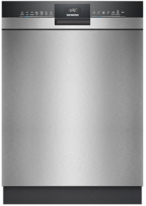 Siemens SN43ES27AE, iQ300, Smarter Unterbau Geschirrspüler 60 cm, Made in Germany, Besteckkorb, varioSpeed Plus, automatische Türöffnung, hohe Hygieneleistung, automatik Programme, Gebürsteter Stahl