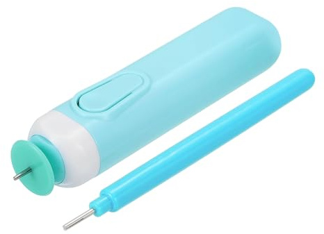 sourcing map Electric Quilling Pen, Plastic Quilling Needle Pen, Paper Crafting Tool Slotted Kit for Beginners Art Craft DIY Paper Flowers Making Handmade Paper Rolling Crafts(Light Blue, Blue)