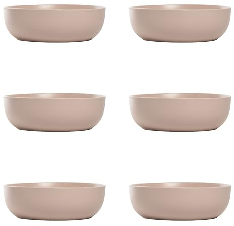 10 Strawberry Street Wazee Matte Coupe Dinnerware, Bowl, Blush, Set of 6