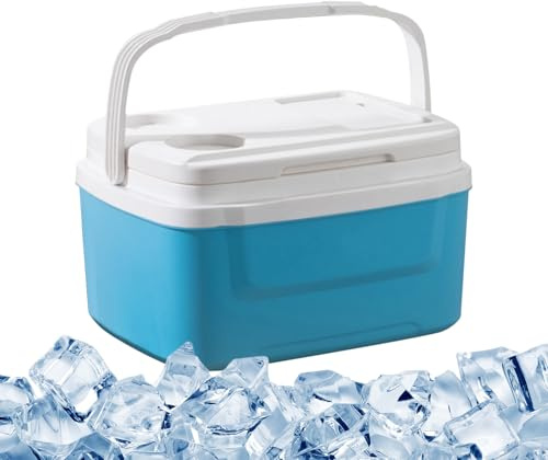 Enfriador De Camping - Pecho De Hielo Portátil A Prueba De Capacidad De 8L | Refrigerador De Mango Al Aire Libre, Enfriador De Alimentos Para Bebidas Sostenibles,Uso Para Senderismo
