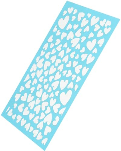 ULTECHNOVO Pochoir Sérigraphique en Maille pour Pâte Polymère DIY Feuille de Pochoirs de Transfert pour Argile Polymère Modèle Cœur Outil Artisanal Réutilisable pour Décoration Bijoux et