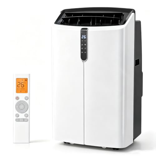 LIFEZEAL Climatiseur Mobile, Climatiseur Portable avec Fonctions Refroidissement, Chauffage, Déshumidification et Ventilation, Télécommande/Wi-Fi, Minuterie 24H (Style4-12000 BTU)