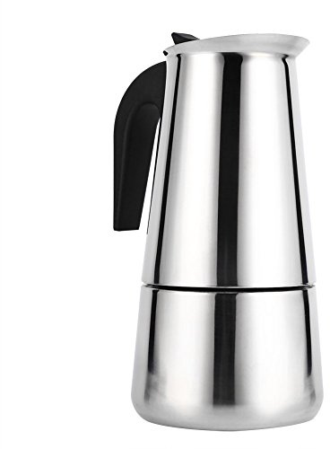 Cafetière Italienne Avec Filtre En Acier Inoxydable Moka Café Pot Argent 100/200/300/450ml Pour Espresso Bureau Cuisine (Taille : 450ml)