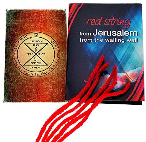 5 pulseras de cuerda roja de Cabalá bendecidas en Jerusalén con amuleto de sello a juego del rey Salomón.