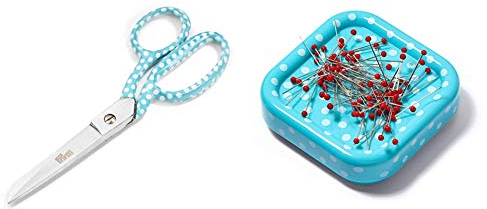 Prym Love Stoffschere ST 18 cm mint, Stahl & ove magnetnadelkissen, glaskopfnadel,9g,rot