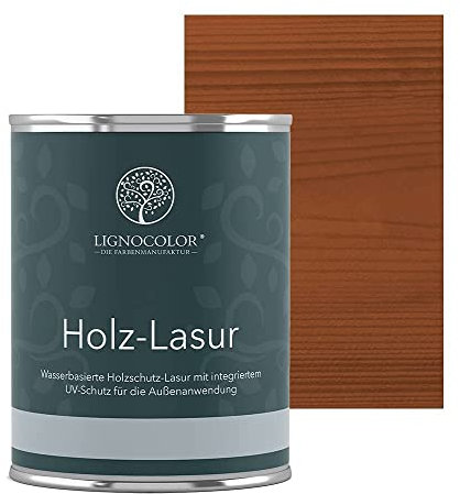 Lignocolor® Holzlasur (750ml Braun) schützende Lasur für Außen & Innen Wasserbasis