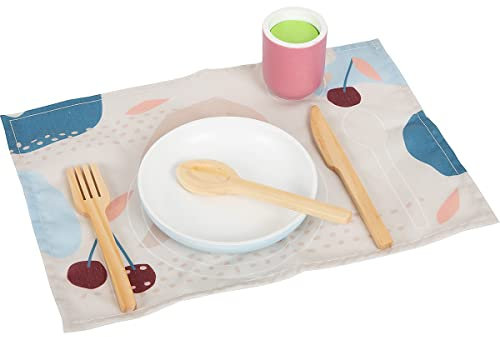 small foot Geschirr-Set tasty aus Holz, Rollenspielzeug für Kinder, Zubehör für die Spielküche, ab 3 Jahren, 12245