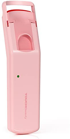 TOUCHBeauty Piegaciglia riscaldato con cuscinetti riscaldanti in silicone, piegaciglia elettrico, controllo della temperatura costante, arricciatura naturale rapida, rosa