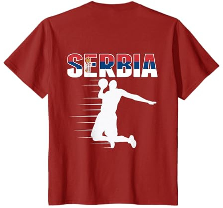 Serbien Basketball Fans Trikot - serbische Flagge Sportliebhaber T-Shirt