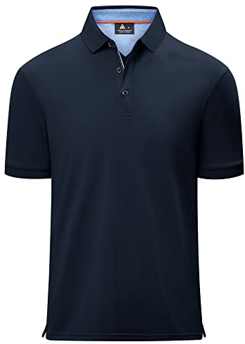 geeksport Herren Poloshirt Kurzarm Tennis Regular Fit Shirt Sport Schnelltrocknend Atmungsaktiv Polohemd Sommer Outdoor Golf T-Shirt