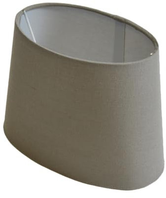 Lampenschirm oval aus Stoff im skandinavischen Design H 14 / L 20.5 cm (grau)