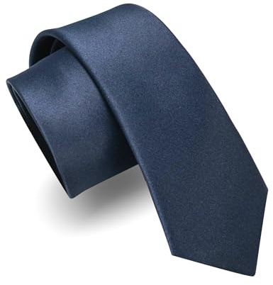JEMYGINS Schmale Herren Matte Krawatte einfarbig in verschiedenen Farben 6cm