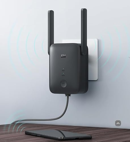 Xiaomi Extender Pro WiFi Range | WiFi-signalförstärkare | Långdistans-WLAN-repeater för hemmet | Kraftfull mobiltäckningsförstärkare | Svart