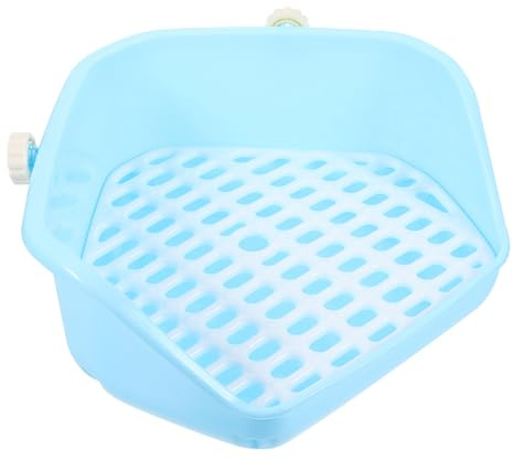 WOONEKY Kleintier-ecktoilette Mit Abnehmbaren Gittern Robuste Chinchilla Kaninchentoilette Geruchsreduzierende Gitterbasis Für Hasen Meerschweinchen Hamster Und Nagetiere Stabiles Leichtes