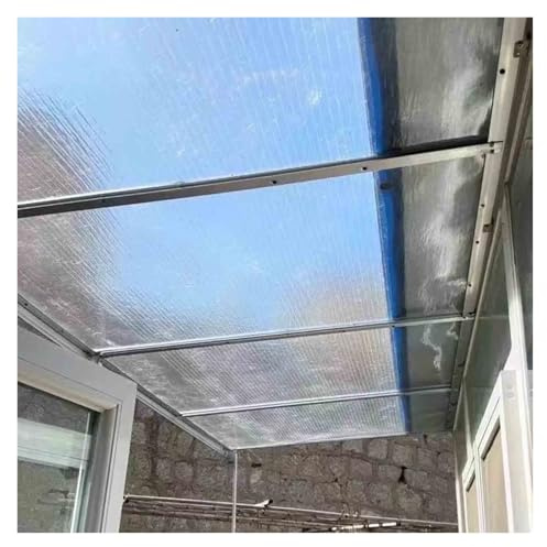 bujnie Poly Plastic Roof Panel Greenhouse Sheets 0.8 mm Waterproof Clear Daylighting Panels for Canopy, Carport, Customizable (0.8x2m/2.62x6.56ft)