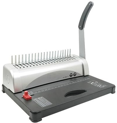 JOXLOVER Bindemaschine, Binder, Manueller Kammstanzer, 21 Löcher, Zartbindemaschine, 10 Löcher, Clipstreifen, A4, Clipstreifen, Gummiring-Bindemaschine für Briefpapier im Format A4, A5