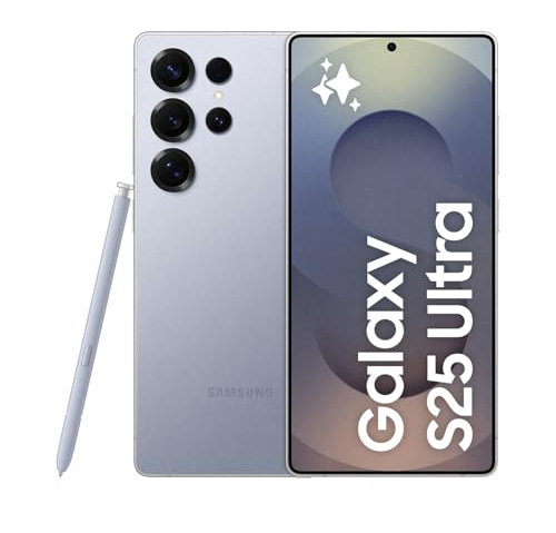 Samsung Galaxy S25 Ultra AI Smartphone, Galaxy AI, 12GB Memory, 1TB Storage, 200MP Camera, S Pen Included, Titanium Silverblue, 3 Year Manufacturer Extended Warranty (UK Version)