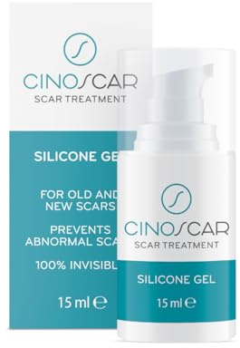 Cinoscar Narbengel – Silikongel zur Behandlung und Vorbeugung abnormaler Narben (hypertrophe & keloide Narben), geeignet für Gesicht, Hals, Gelenke und hautfalten – Transparent, nicht klebrig, 15 g