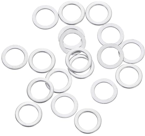 QUARKZMAN 20 Stück M4 Unterlegscheiben, 4x6x0,5mm 304 Edelstahl Flache Beilagscheiben für Schraube, Bolzen, Automobil, Industriemaschinen