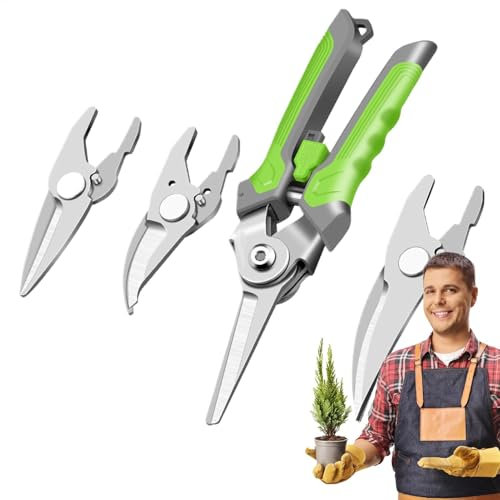 Gartenschere, Gartenschneider - 4-in-1-Schere für n | Professionelle Beschneidungsschere, Schneiden von, Hecke, Stiel, Scherengartenwerkzeuge