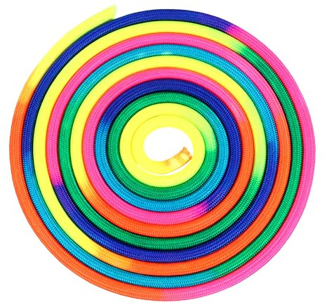 Corde de Gymnastique, Corde à Sauter pour Gymnastique Rythmique Nylon Couleur de l'arc-en-Ciel Corde D'entraînement pour L'entraînement Aux Arts de l'exercice 3m